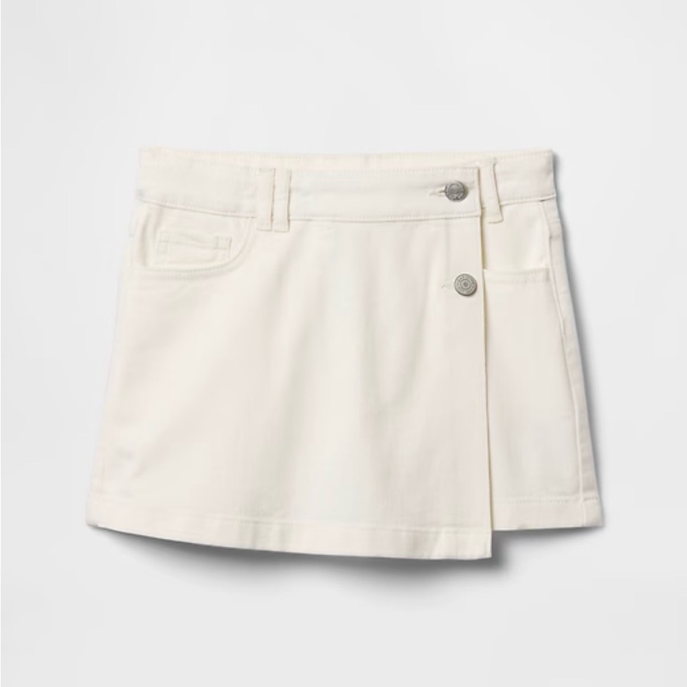 Gap Jeans White stretch denim Girls Skort size 12